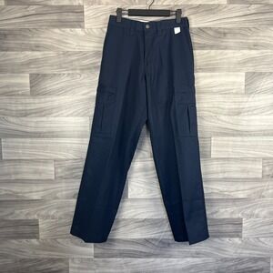 Dickies Industrial Flex Cargo Pants Men's 28 X 32 (27x29) Navy Straight Workwear